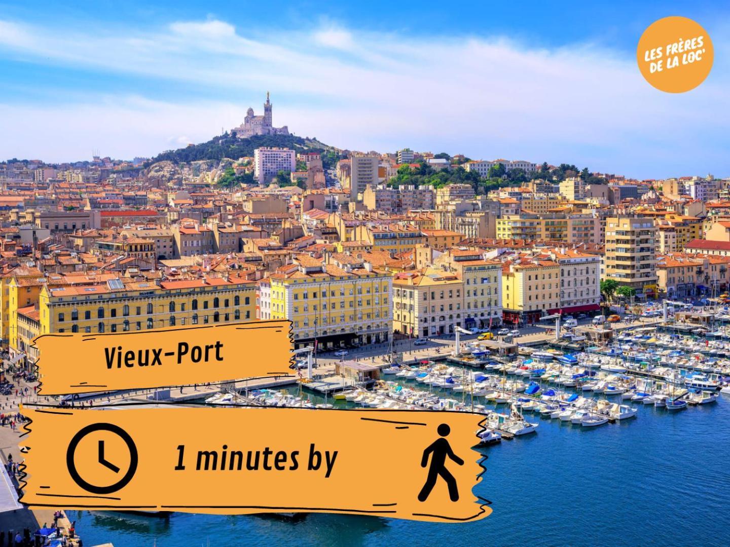 Charmant Appartement Au Vieux-Port - Climatisation - Les Freres De La Loc' Marseille Eksteriør bilde